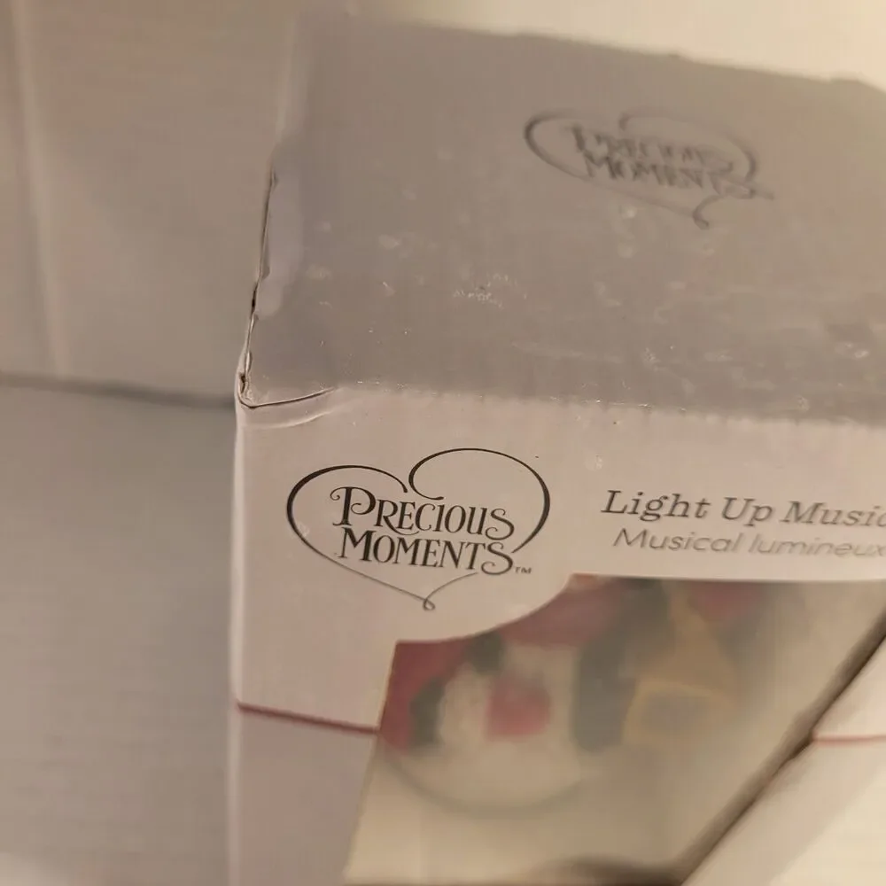 Precious Moments 249402A Snowman Holding Lantern Light Up Musical Figure NIB